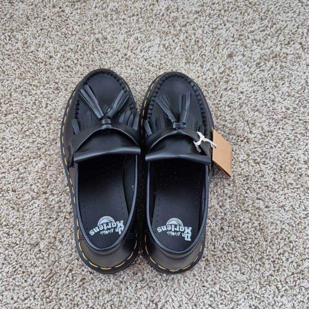 Dr. Martens Adrian Quad  Leather Loafters Black Size M7/W8 - Picture 4 of 6